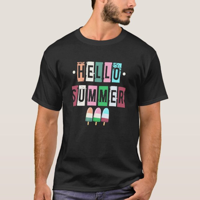 Camiseta Alô Sorvete de férias de verão (Frente)