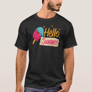 Camiseta Alô Sorvete de férias de verão picolé gelado