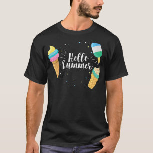 Camiseta Alô Sorvete de férias de verão picolé gelado