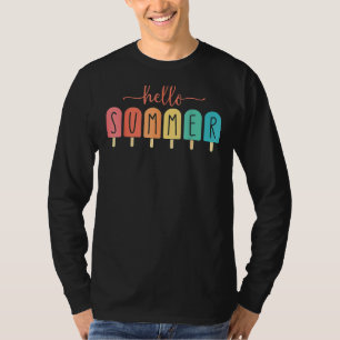 Camiseta Alô Sorvete de férias de verão picolé gelado