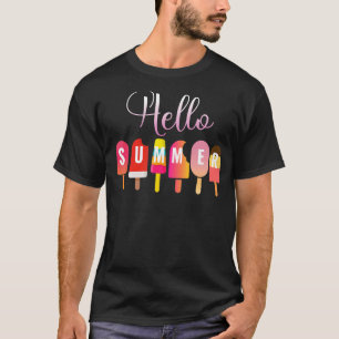 Camiseta Alô Sorvete de férias de verão picolé gelado