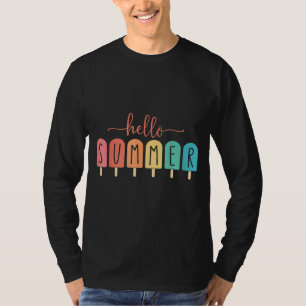 Camiseta Alô Sorvete de férias de verão picolé gelado