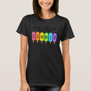 Camiseta Alô Sorvete de férias de verão picolé gelado