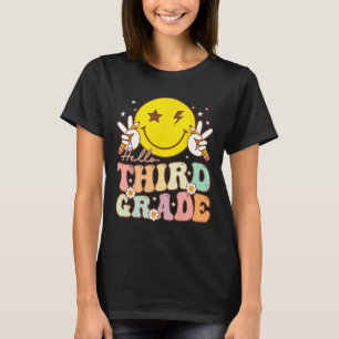 Camiseta Alô, terceiro ano, Hippie sorria face 3º ano atrás