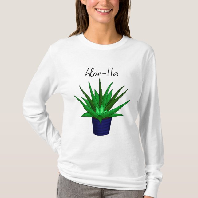 Camiseta Aloe-Ha Plant Pun (Frente)