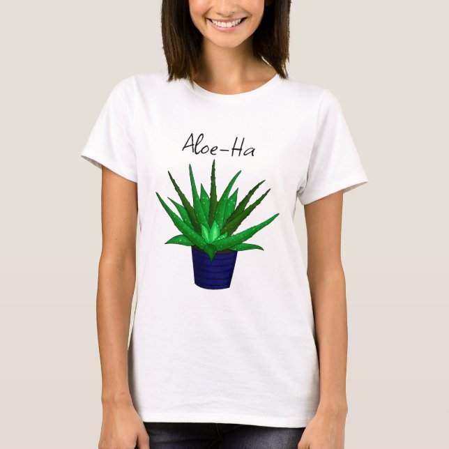 Camiseta Aloe-Ha Plant Pun (Frente)