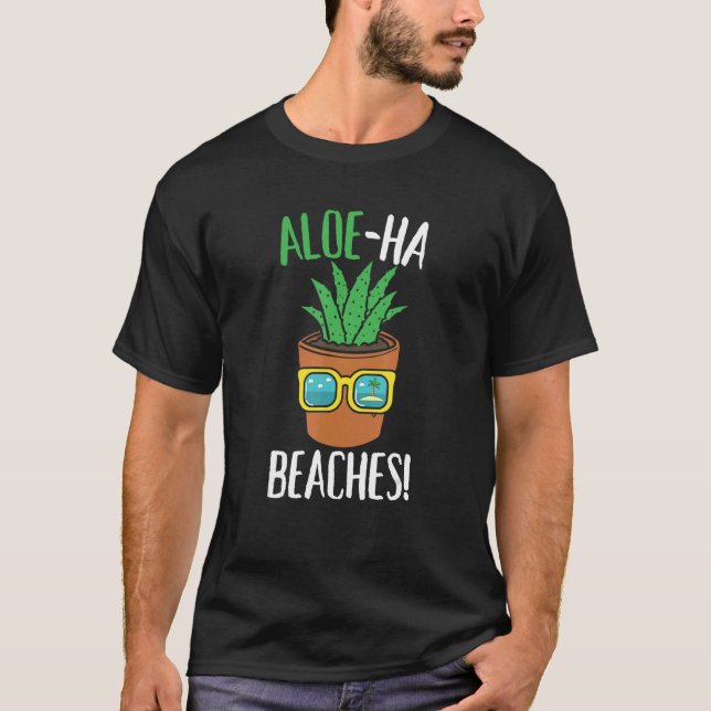Camiseta Aloe Ha Praias Aloe Vera Suculentas Com Vidro Sola (Frente)