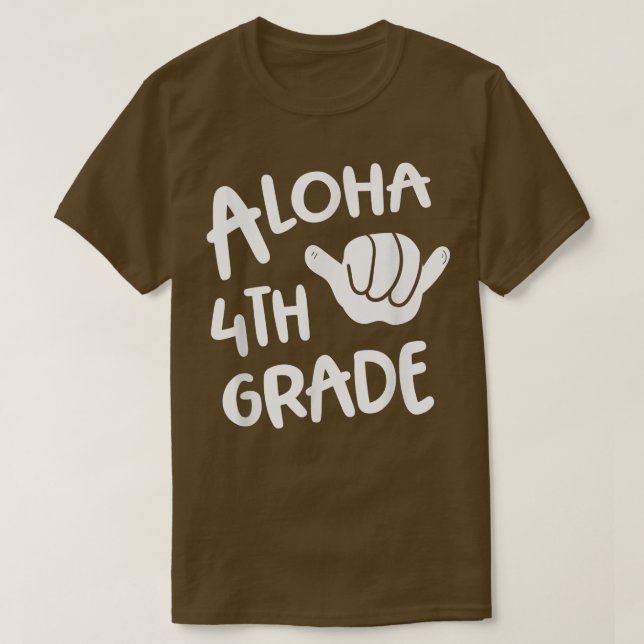 Camiseta Aloha 4º ano de volta à escola Hawaii Shaka Legal  (Frente do Design)