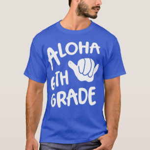 Camiseta Aloha 6 De Volta Para A Escola Hawaii Shaka