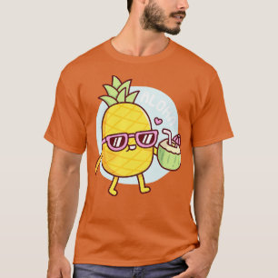 Camiseta Aloha Abacaxi Cuja Espinha De Sol E Coco