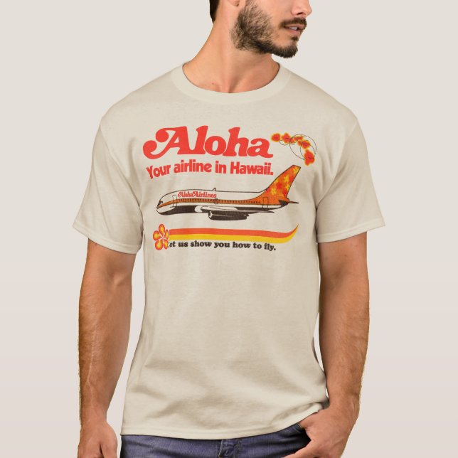 Camiseta Aloha Airlines Defunct Hawaii Tourist Plane (Frente)