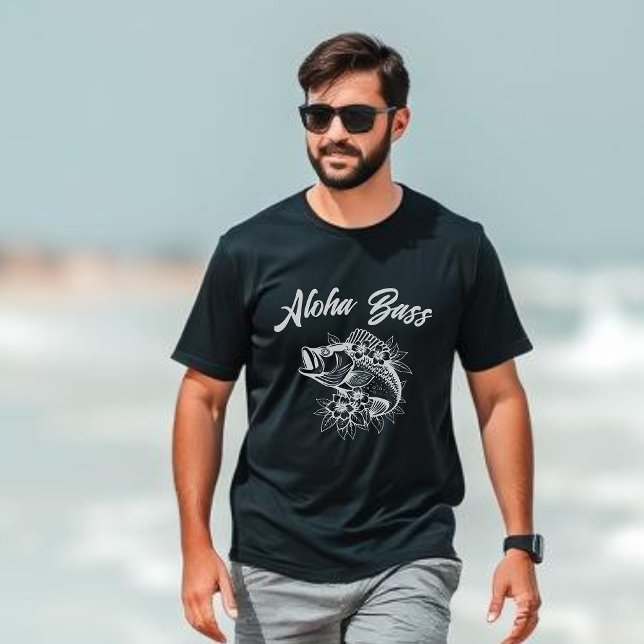 Camiseta Aloha Bass Hawaiian Fish Style (Aloha Bass Hawaiian Fisherman Style Trend)