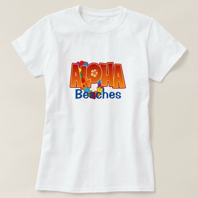 Camiseta Aloha Beaches (Frente do Design)