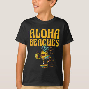 Camiseta Aloha Beaches Fruta tropical sobre abacaxi