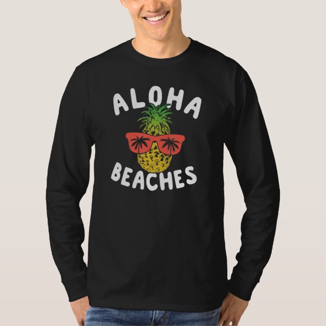 Camiseta Aloha Beaches   Hawaiian Pineapple Hawaii (Frente)