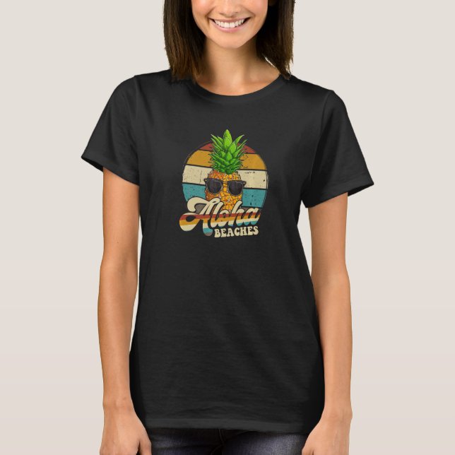 Camiseta Aloha Beaches Pineapple Sunglass Aloha Hawaii Ha (Frente)