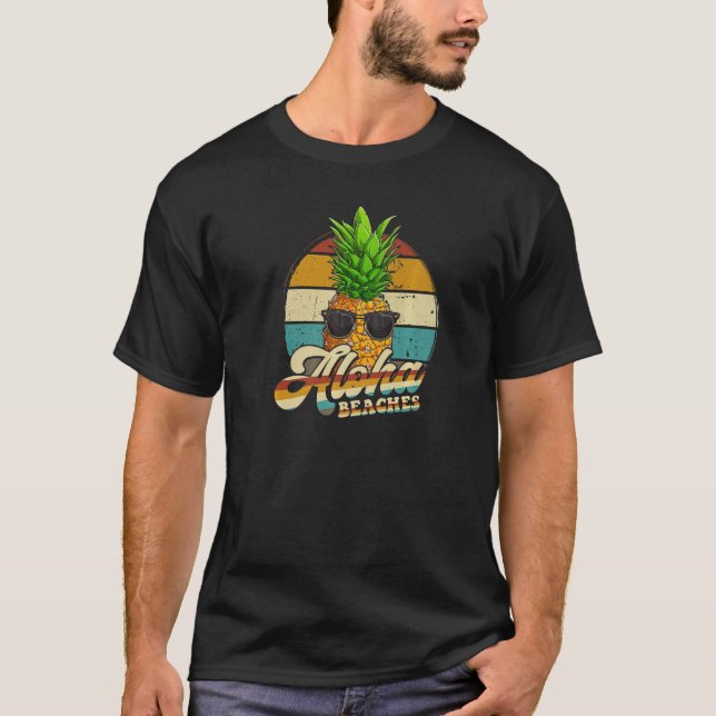 Camiseta Aloha Beaches Pineapple Sunglass Aloha Hawaii Ha (Frente)