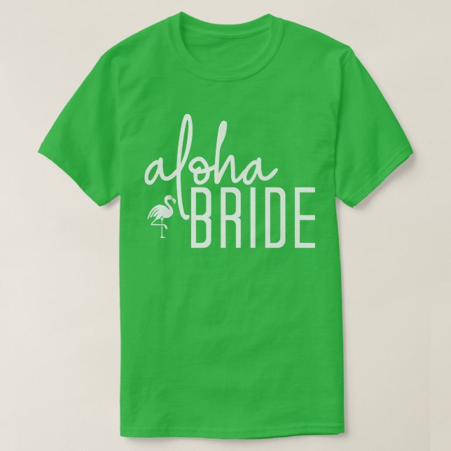 Camiseta Aloha Bride Cute Beach Bridal Bachelorette Party M (Frente do Design)