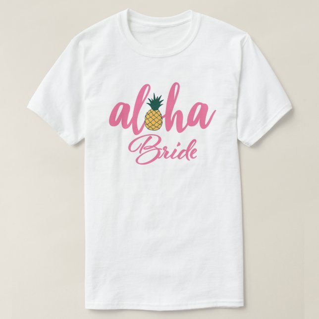 Camiseta Aloha Bride White (Frente do Design)