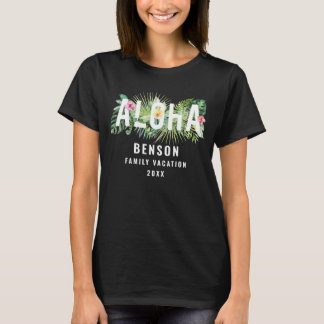 Camiseta Aloha costume tropical das férias em família das