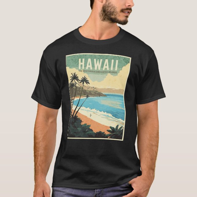 Camiseta Aloha da Viagens vintage do Havaí (Frente)
