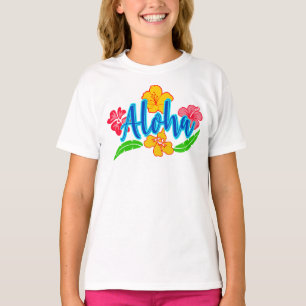 Camiseta Aloha Diversão Colorida Verão