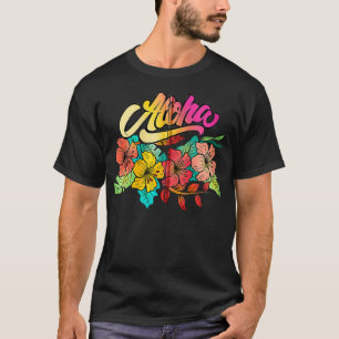 Camiseta Aloha do Havaí: Flores Cute Hibiscus Aloha Zip