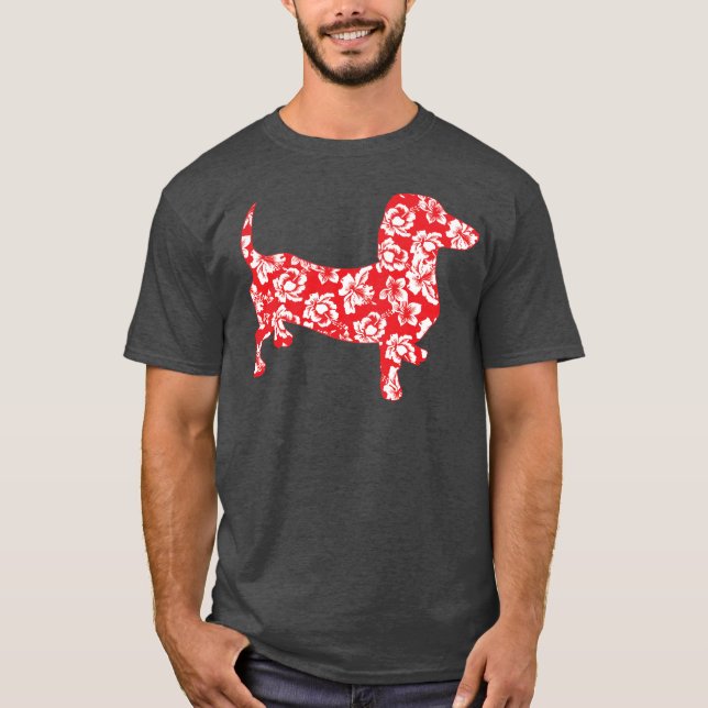 Camiseta Aloha-Doxie-Red (Frente)