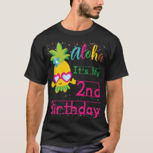 Camiseta Aloha É a minha segundo aniversário Fruta dos ócul