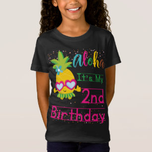 Camiseta Aloha É a minha segundo aniversário Fruta dos ócul
