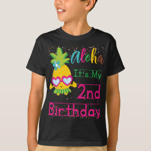 Camiseta Aloha É a minha segundo aniversário Fruta dos ócul