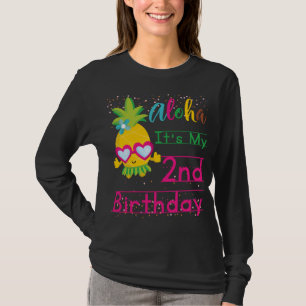 Camiseta Aloha É a minha segundo aniversário Fruta dos ócul