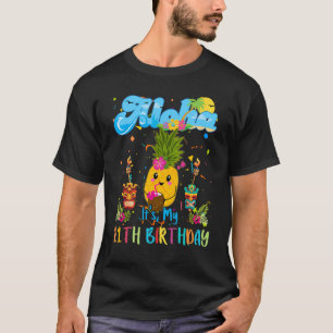 Camiseta Aloha É Meu Aniversário 11, 11 Anos Crianças Havai