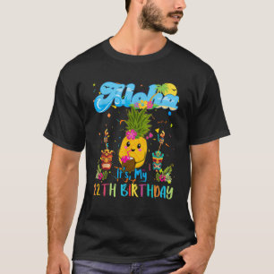 Camiseta Aloha É Meu Aniversário 12 12 Anos Crianças Havaia
