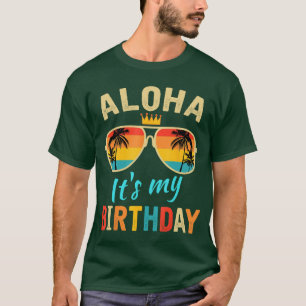 Camiseta Aloha É Minha Festa Tropical De Luau De Aniversári