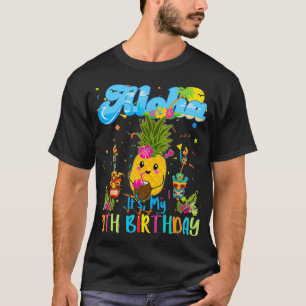 Camiseta Aloha É O Meu 9º Aniversário, 9 Anos Meninas Havai