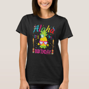 Camiseta Aloha É o meu aniversário, Hawaii Girl's Pineapp
