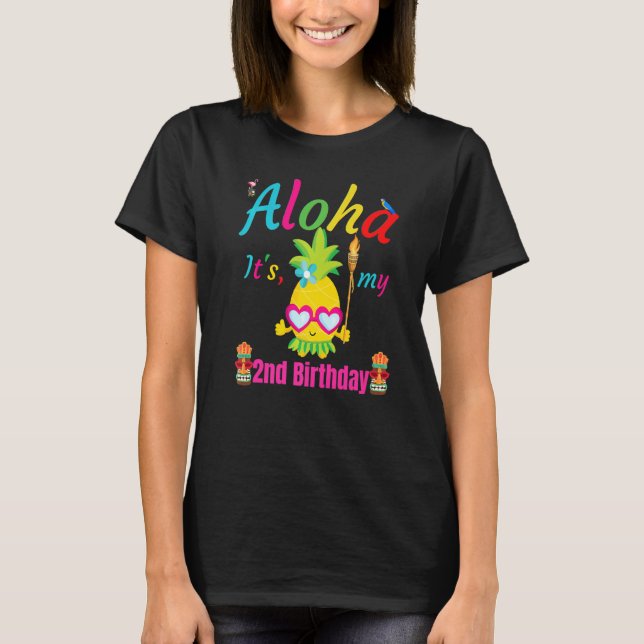 Camiseta Aloha É o meu segundo aniversário Hawaii Segunda M (Frente)
