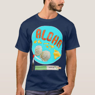 Camiseta Aloha Eggs Spam Rice Shoyu Chopsticks Café da manh