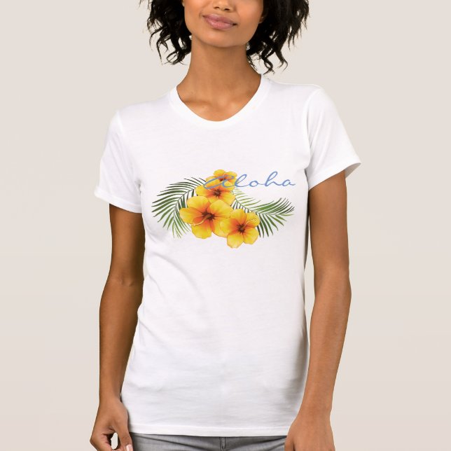 Camiseta Aloha feminina no topo (Frente)