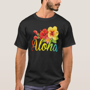 Camiseta Aloha Flowers Hawaii Hawaii Beach Luau Party