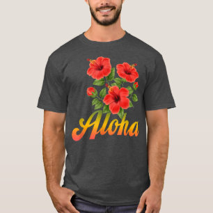Camiseta Aloha Flowers Hawaiian Funny Hawaii Beach Luau Par