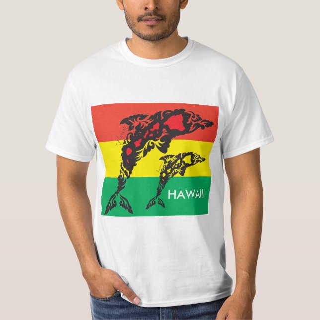 Camiseta Aloha golfinho da ilha de Havaí (Frente)