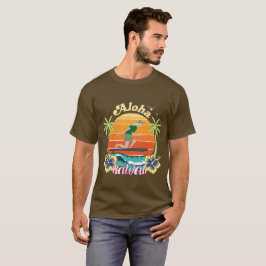 Camiseta Aloha havaí com flores de hibisco