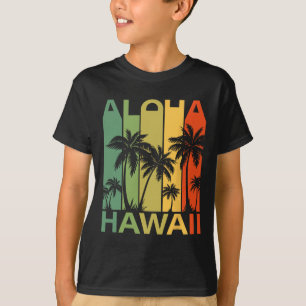 Camiseta Aloha Havaí Palmeira Tropical Ilha Havaiana Re