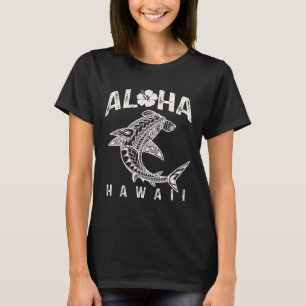 Camiseta Aloha Havaí Tril Tubarão Polinésio Havaiano Praia