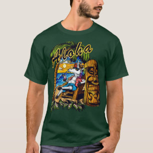 Camiseta Aloha Havaiana, desapontada, tropical Unicorn Moa