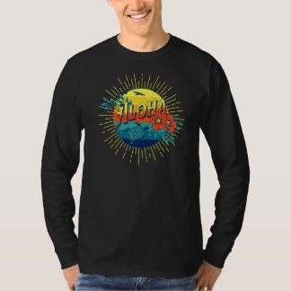 Camiseta Aloha Hawaiai Island Sea Turtle Flowers Aloha Haw