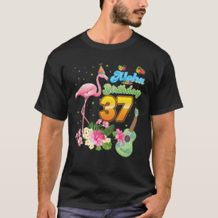 Camiseta Aloha Hawaii 37.º Aniversário 37 anos Flamingo H