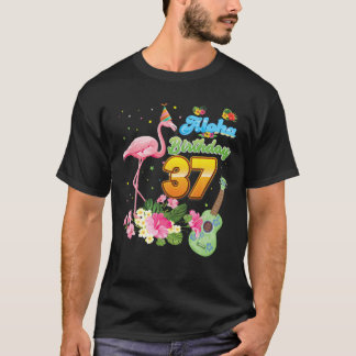 Camiseta Aloha Hawaii 37.º Aniversário 37 anos Flamingo H